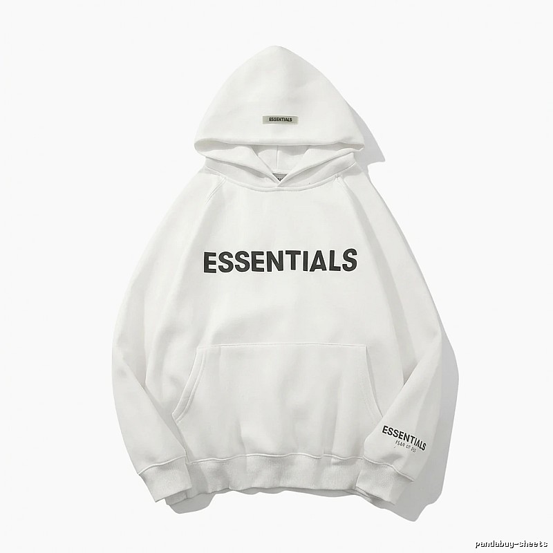 ESSENTIALS minimalist style white sweatshirt