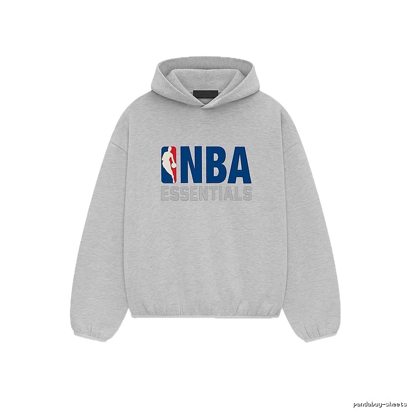 ESSENTIALS NBA-style light gray hoodie
