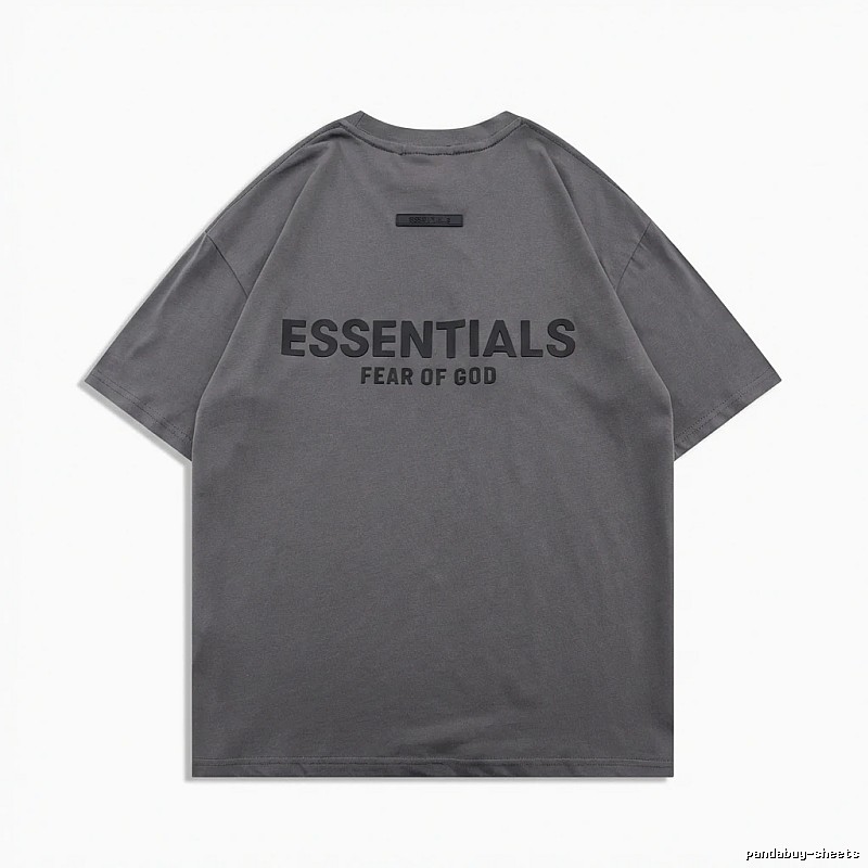 ESSENTIALS Simple Grey Short-sleeve Shirt