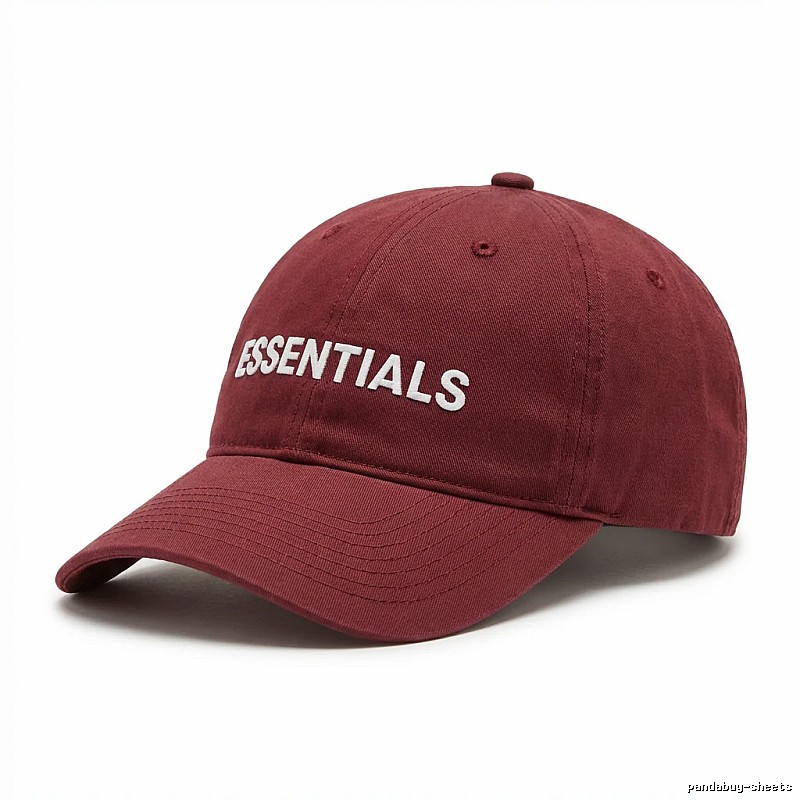 ESSENTIALS Simple Style Burgundy Hat