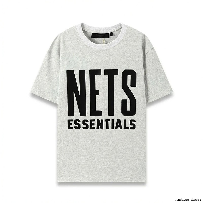 ESSENTIALS Trendy Brand Simple Style Grey T-shirt