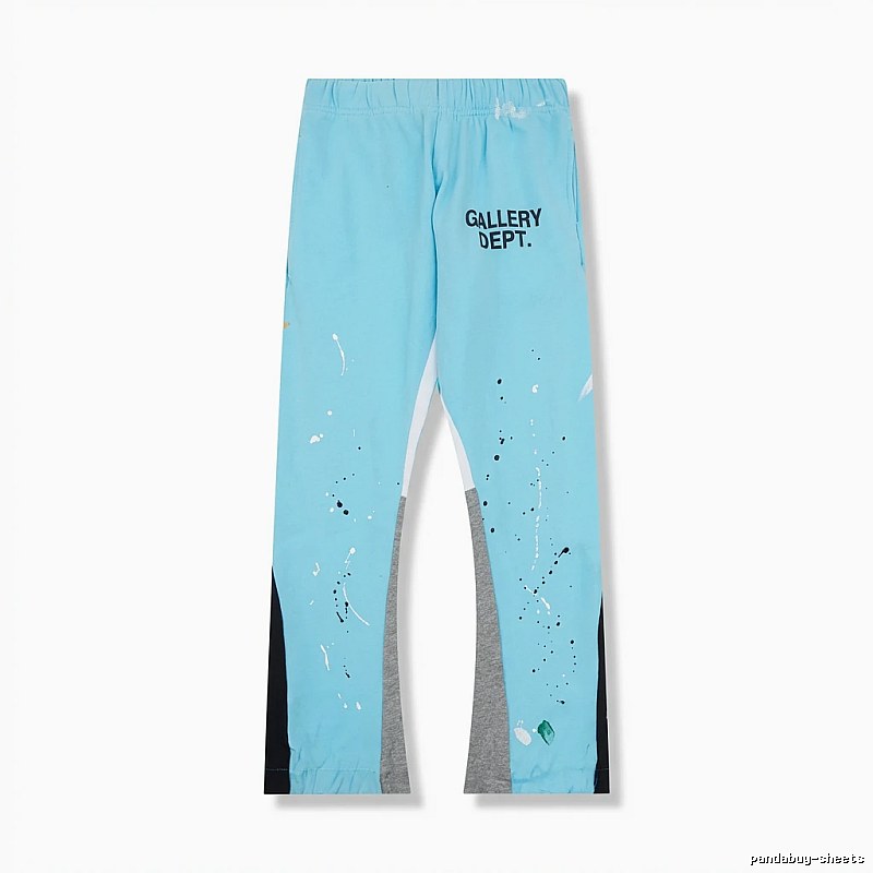 Gallery Dept graffiti-style light blue trousers