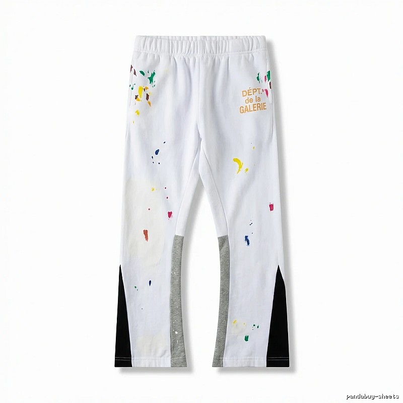 Gallery Dept Graffiti Style White Long Trousers