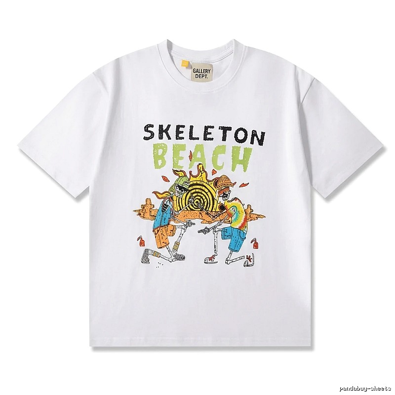 Gallery Dept Skull Beach Print White T-shirt