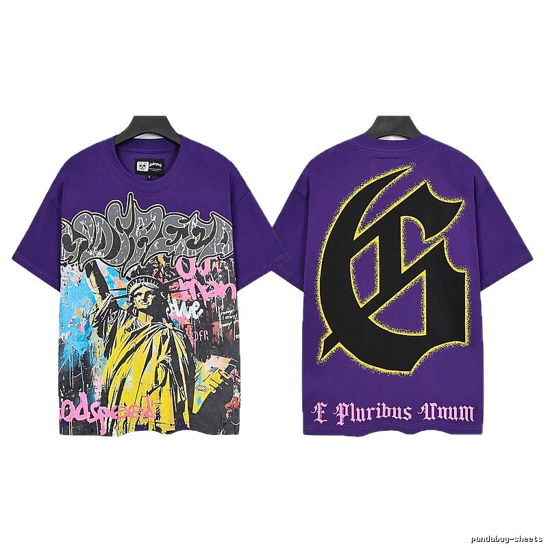 Godspeed Graffiti Street Style Purple T-Shirt