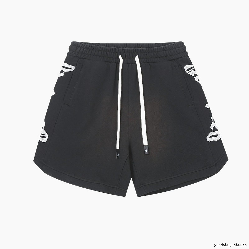 Godspeed skeleton print street style black shorts