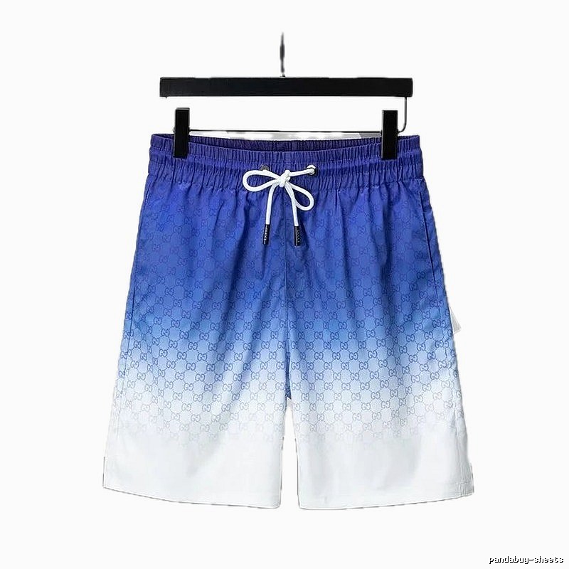 Gucci gradient-style blue and white shorts