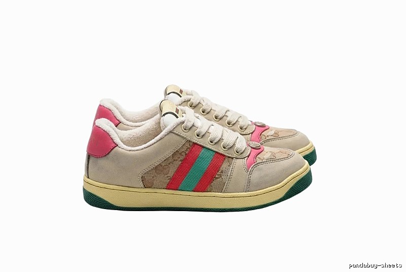 Gucci retro-style three-color sports shoes
