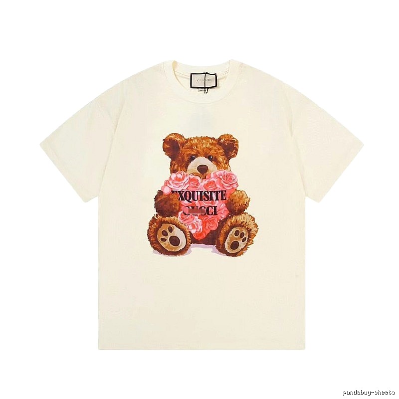 Gucci Teddy Bear Print Casual Off-white T-shirt