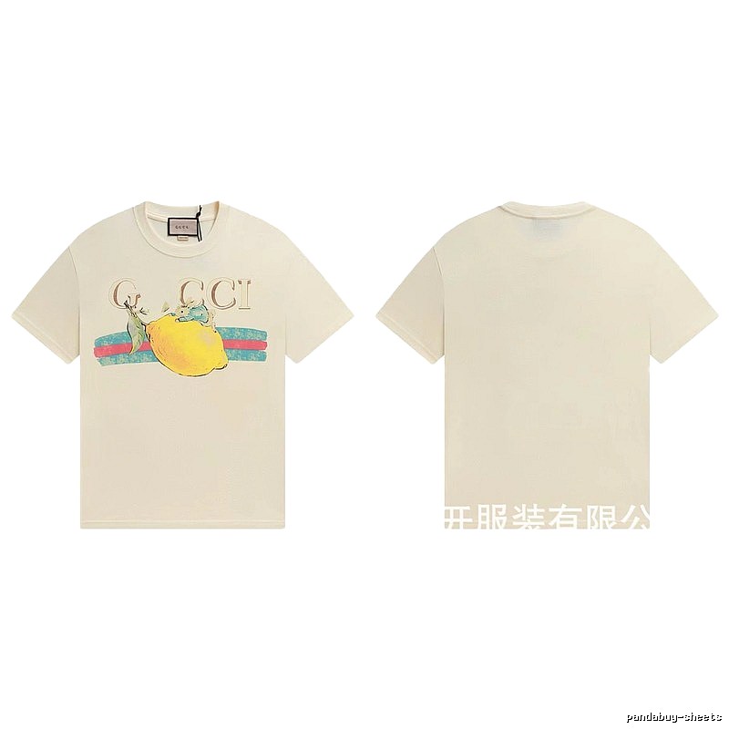 Gucci Vintage-style Off-white Lemon Print T-Shirt