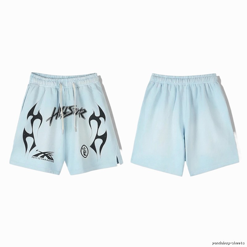 Hellstar Flame Wind Light Blue Shorts