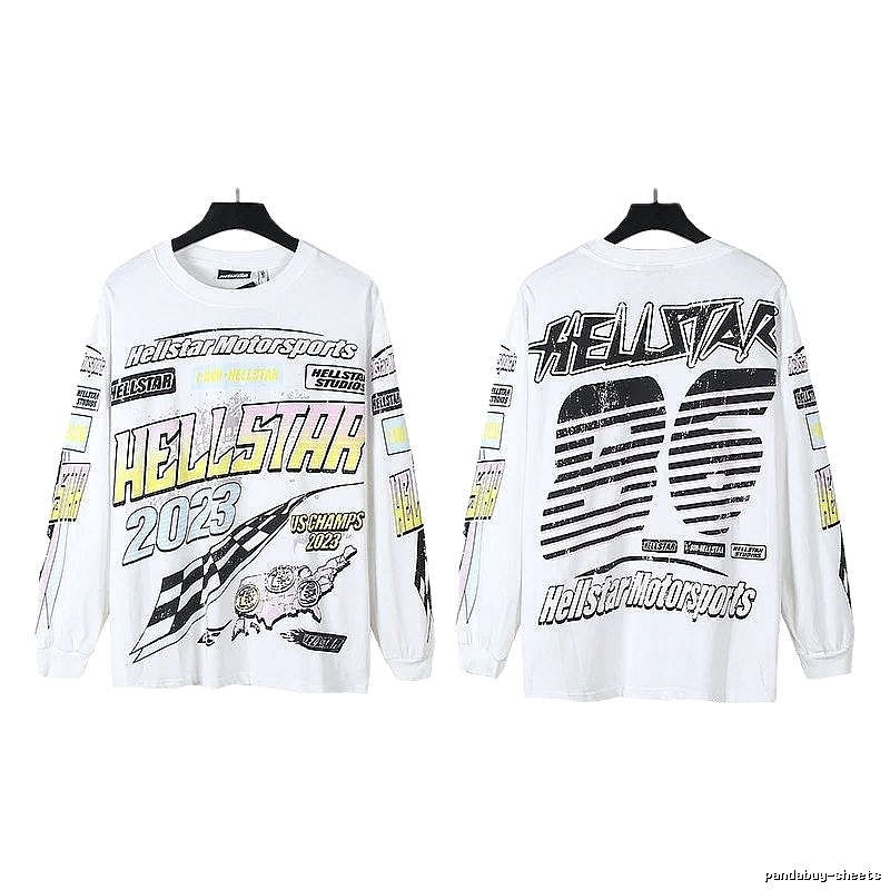 Hellstar Racing Style White Sweatshirt