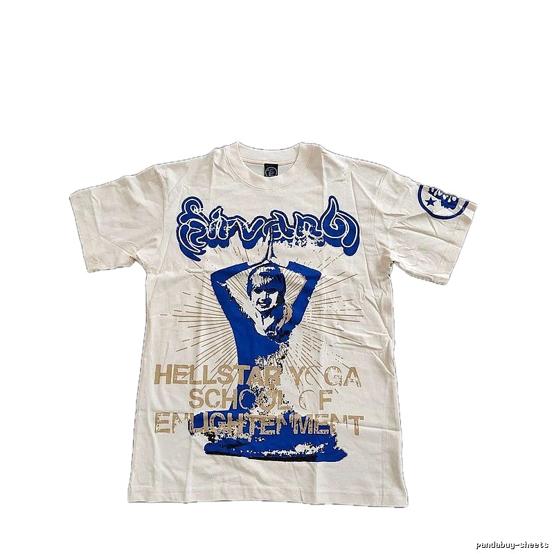 Hellstar Yoga Collection Vintage Style Off-white T-Shirt