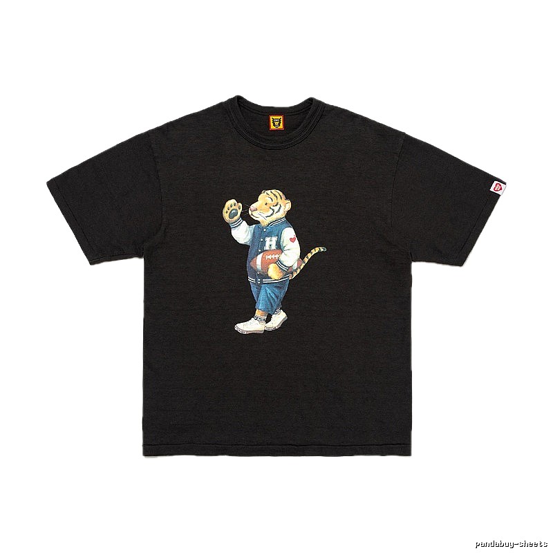 HUMAN MADE Tiger Print American Style Black T-Shirt