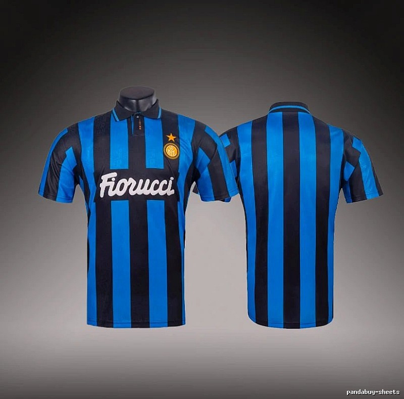 Inter Milan Daily Brehme #3 soccer jersey Blue Black Striped for City Outfits