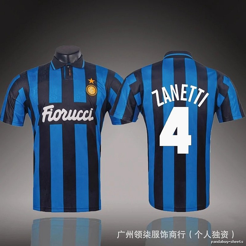Inter Milan Travel Brehme #3 soccer jersey Blue Black Striped with Modern Look