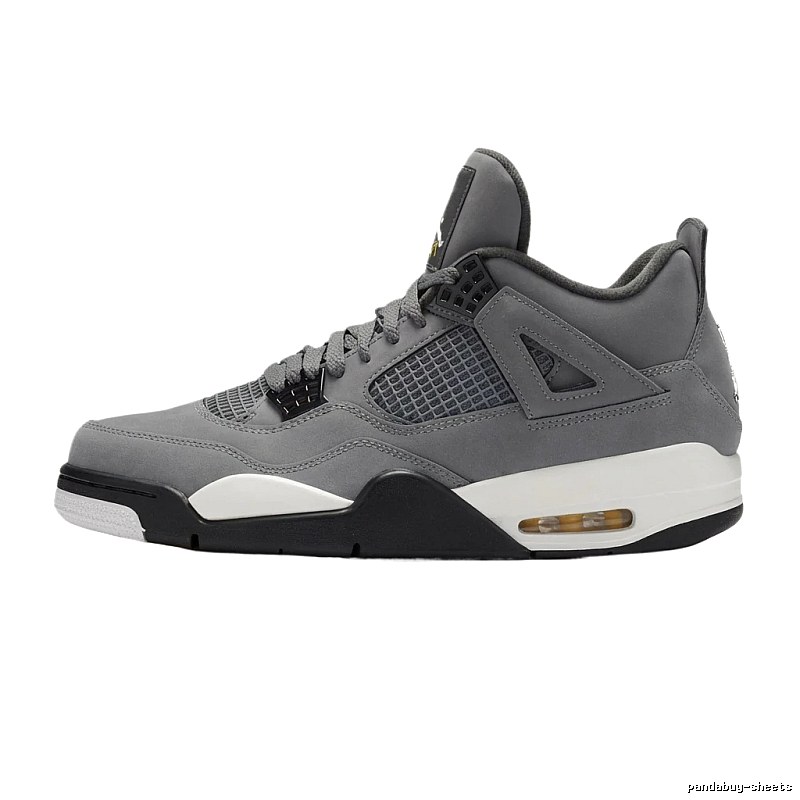 Jordan 4 Grey-Black Trendy Sneakers