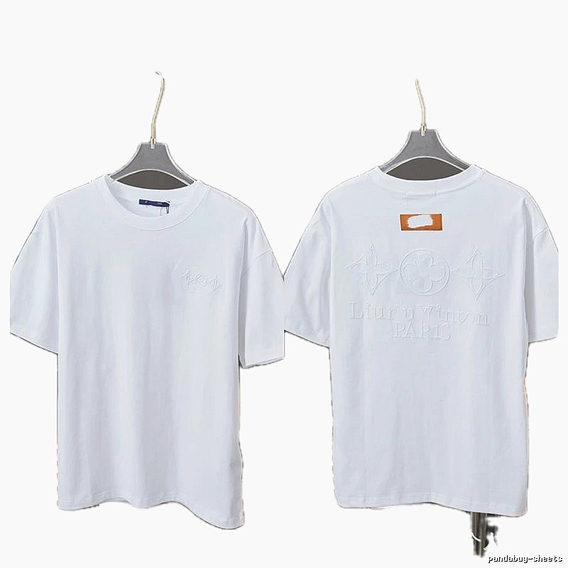 Louis Vuitton Embossed Trendy Style White T-Shirt