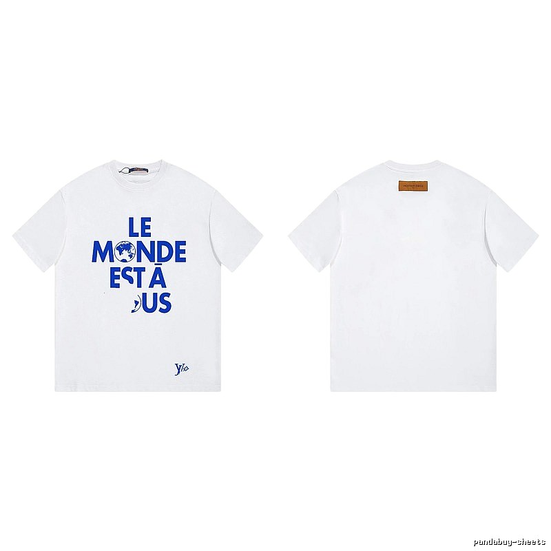 Louis Vuitton letter print street style white T-shirt