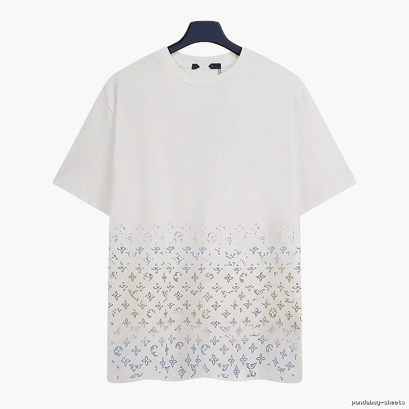 Louis Vuitton Monogram Gradient Trendy White T-Shirt