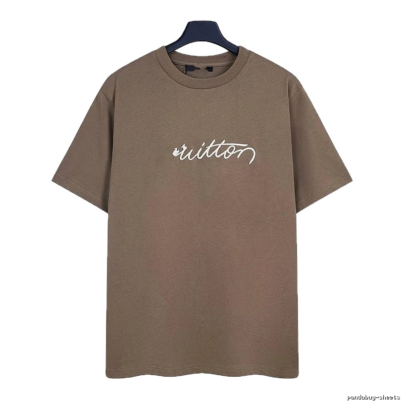 Louis Vuitton Signature Minimalist Khaki Short-sleeve T-Shirt