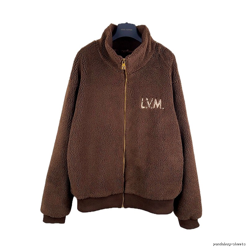 LV plush retro brown coat