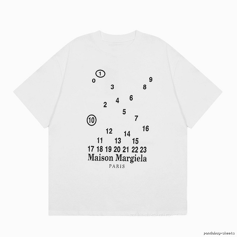 Maison Margiela Digital Print Trendy Cool Style White T-Shirt