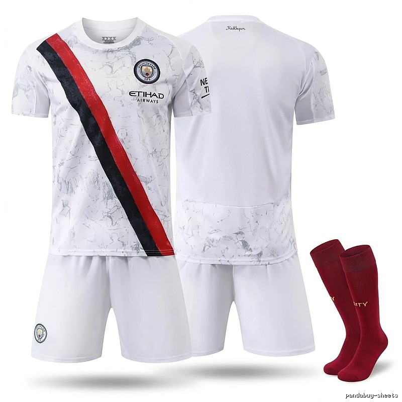 MCFC Sports Style White and Red Set