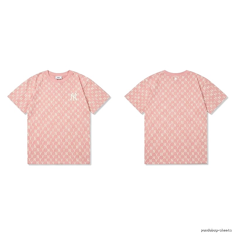MLB full - print style pink T - shirt