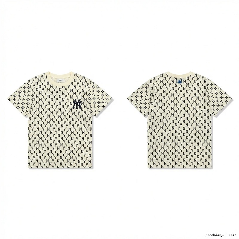MLB full-print trendy style white T-shirt