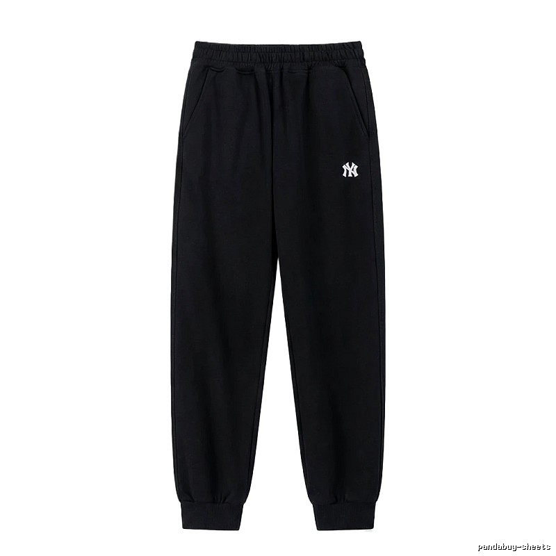 MLB large logo casual style black pants