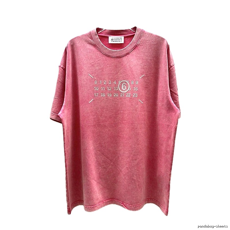 MM6 Maison Margiela Distressed Dusty Pink Short-sleeve T-shirt