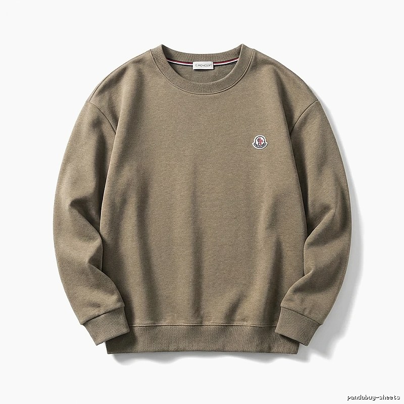 Moncler Crewneck Simple Style Sweatshirt (Khaki)