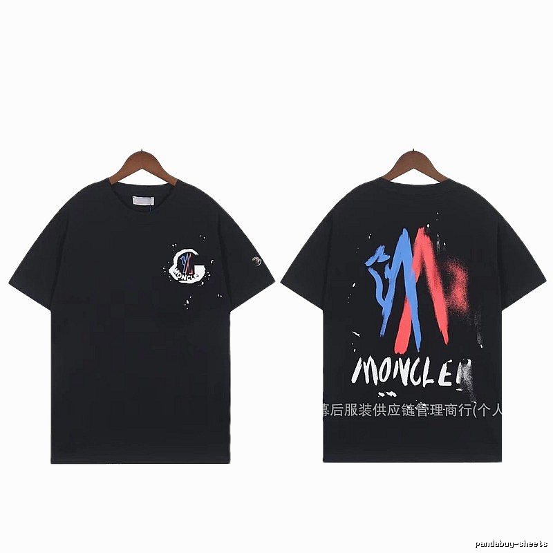 Moncler Graffiti Street Style Black T-Shirt