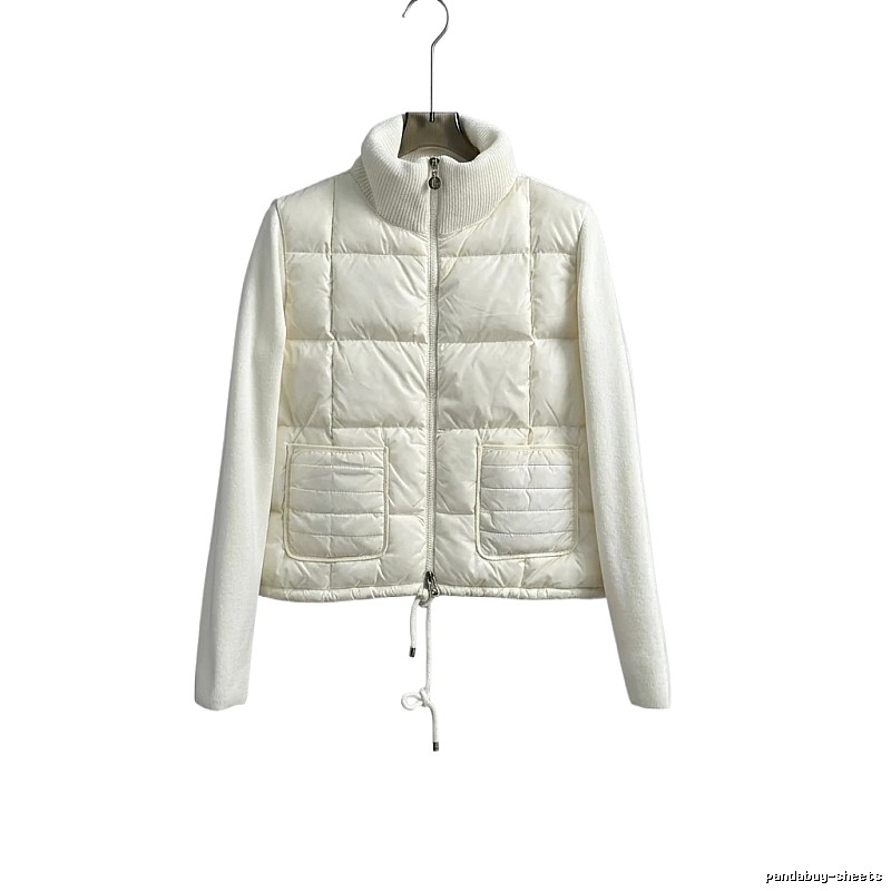 Moncler retro-style white down jacket