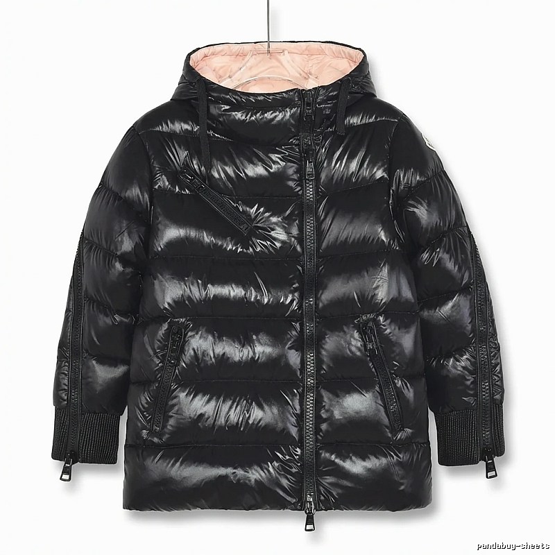 Moncler shiny and stylish black down jacket