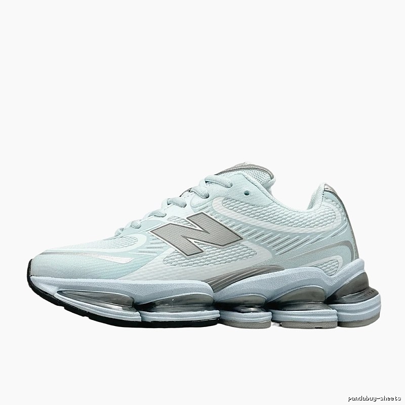 New Balance retro light blue sports shoes