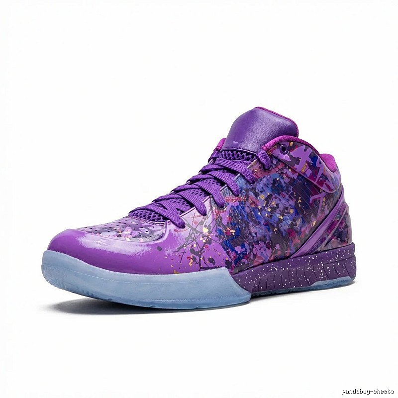 Nike Kobe series graffiti-style purple shoes