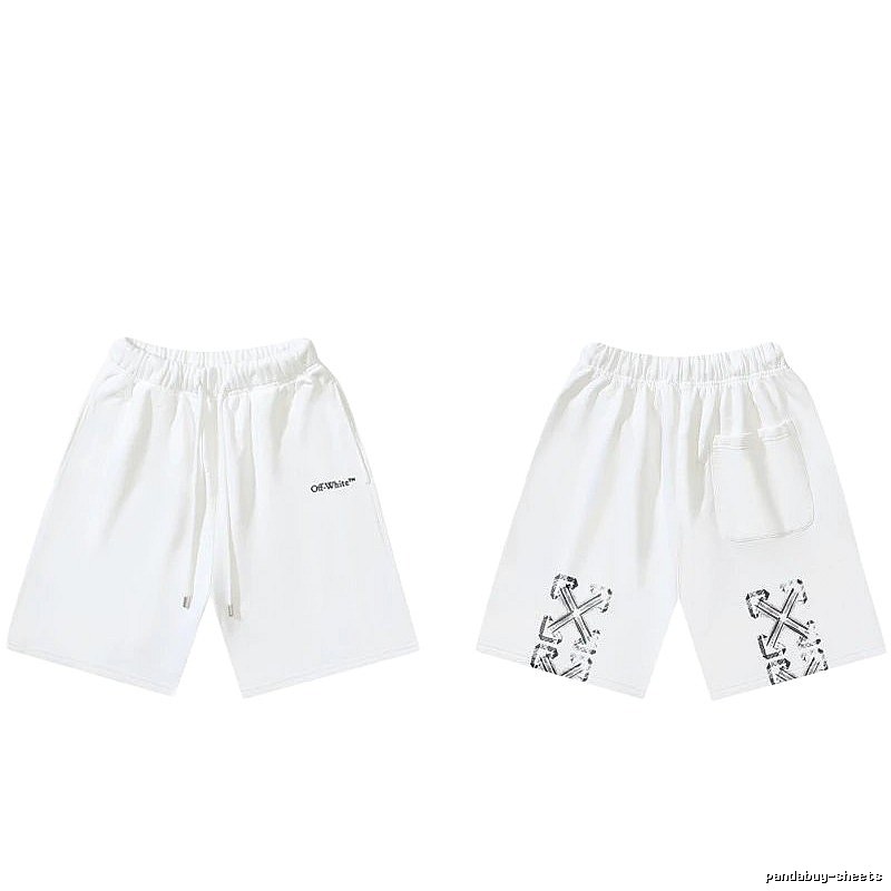 Off-White 133 models of simple white shorts