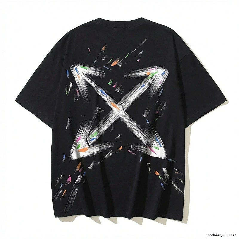 Off-White Graffiti Style Black T-shirt
