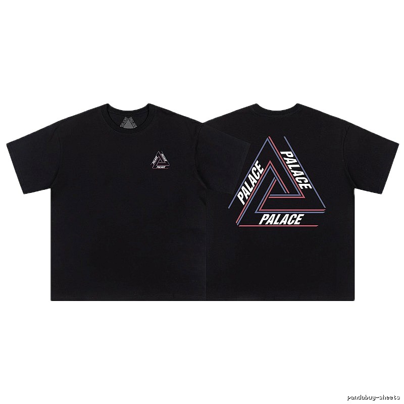 Palace Triangle Print Street Style Black T-shirt