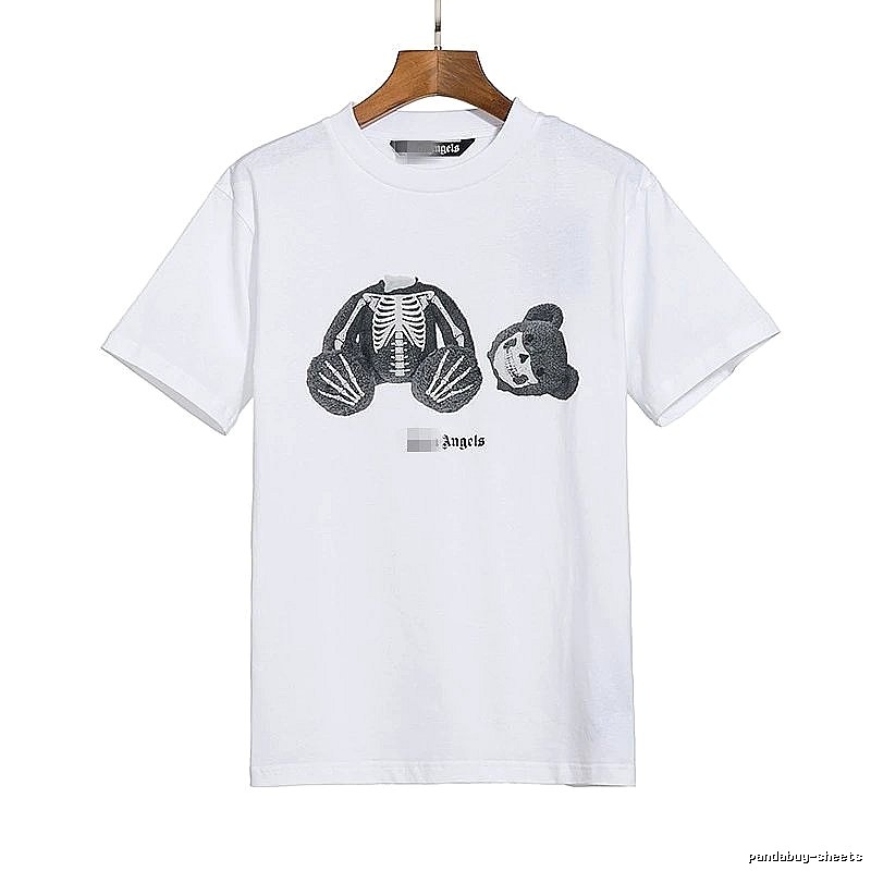 Palm Angels Classic Bear graphic T-shirt White Colorful Bear with Travel-Friendly Style