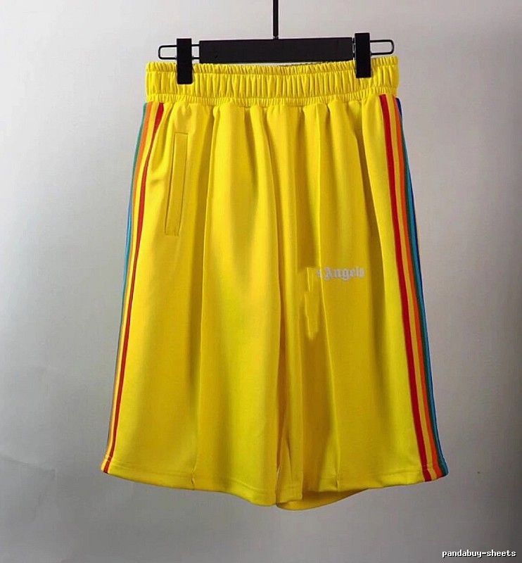 Palm Angels Summer Track shorts Black Side Stripe with Bold Graphic