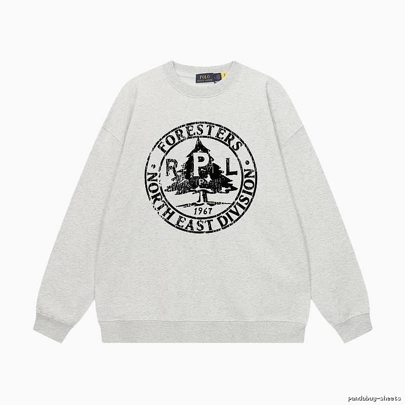 Ralph Lauren grey-toned retro-style sweatshirt