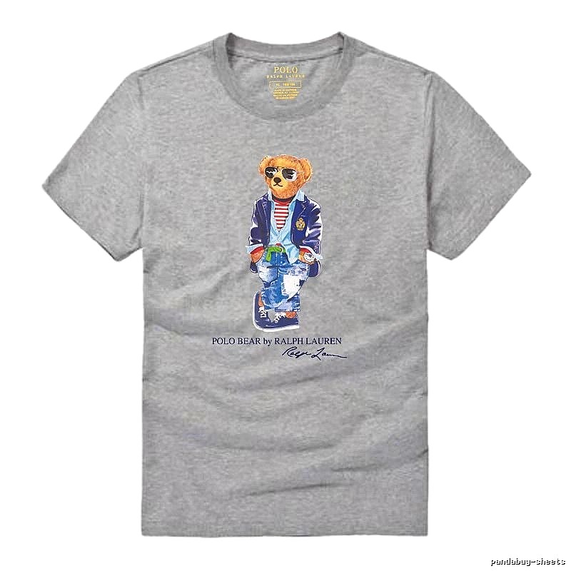 Ralph Lauren Polo Bear trendy brand heather grey T-shirt