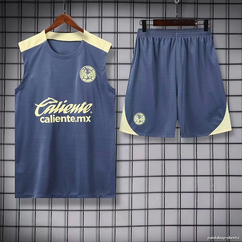 Real Madrid Easy Match Training jersey set Navy Sleeveless Top for Leisure Wear