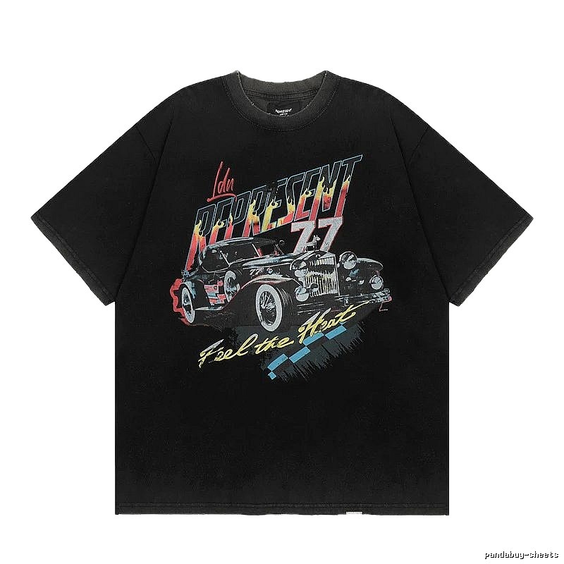 Represent American Retro Classic Car Black T-Shirt