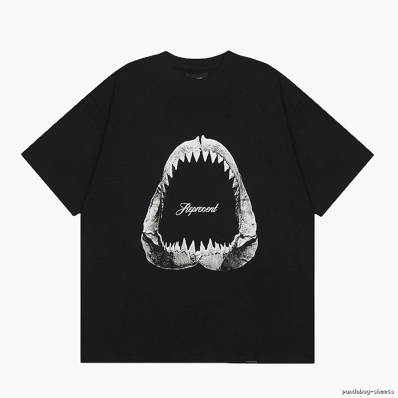 Represent Shark Jaw High Street Black Short Sleeve T-Shirt