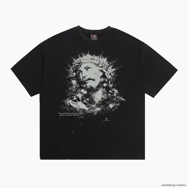 SAINT Jesus with Thorns Vintage Black T-Shirt