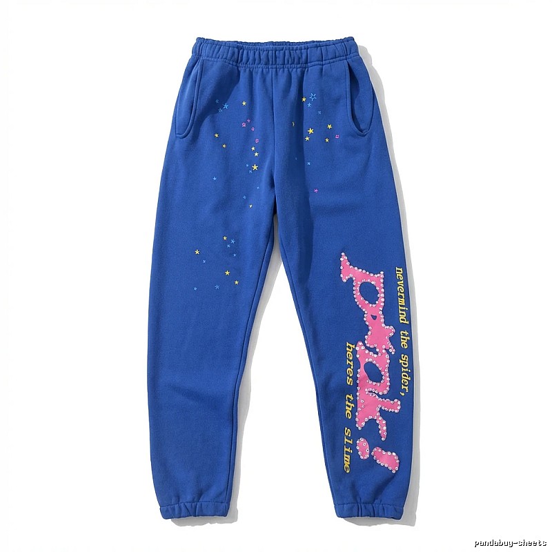 Sp5der Starry Sky Style Blue Sweatpants